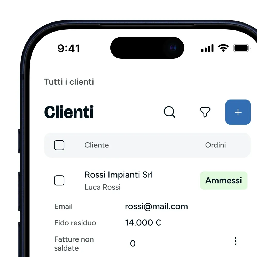 CRM agente e situazione contabile